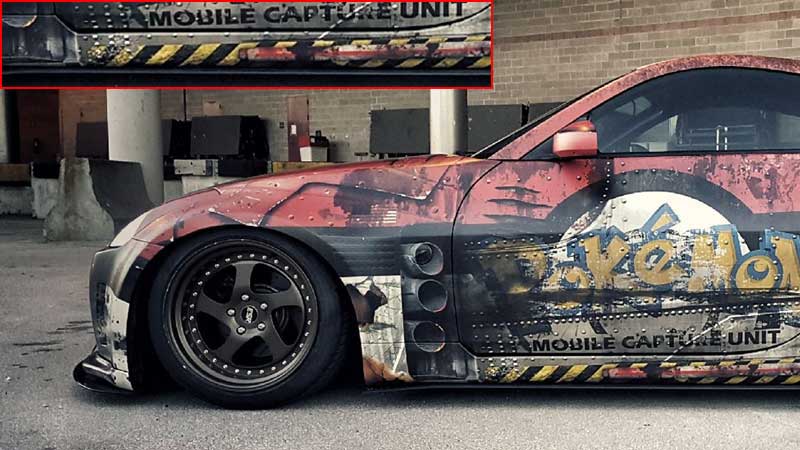 Pokemon vehicle wrap with LED lights integrated by AP Wraps