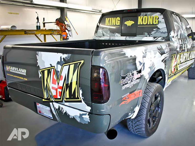 Maryland Performance Diesel truck wrap back view