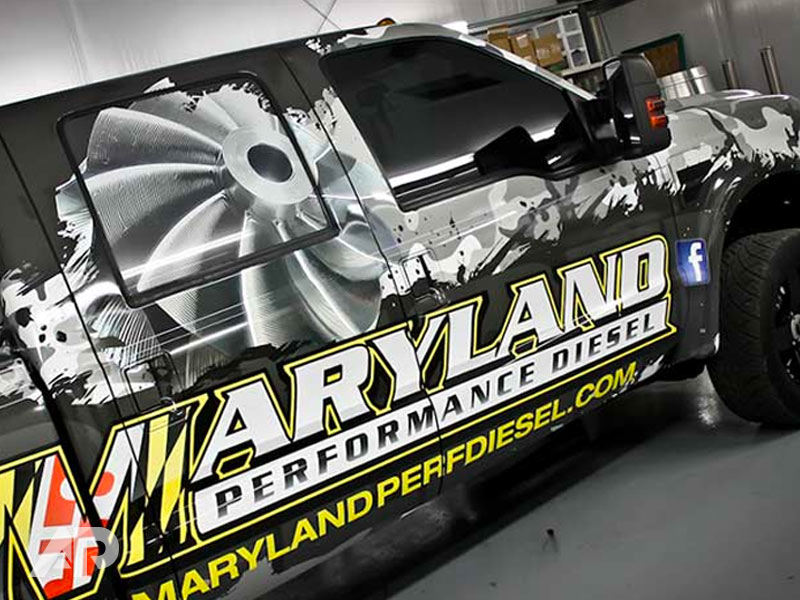 Maryland Performance Diesel truck wrap right side view