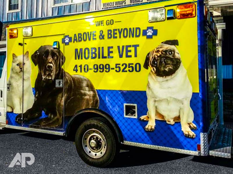 Mobile Vet Ambulance Wrap Left Side – Custom Severn MD Graphics