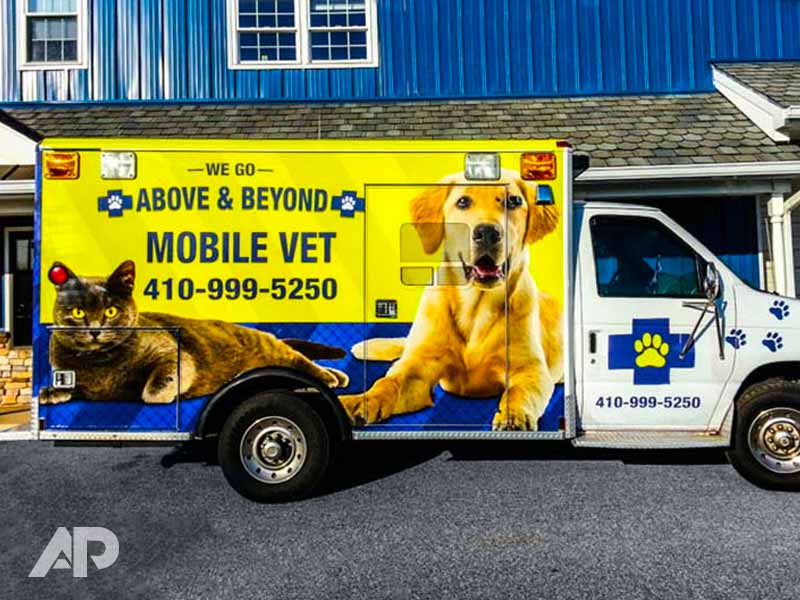 Mobile Vet Ambulance Wrap Right Side