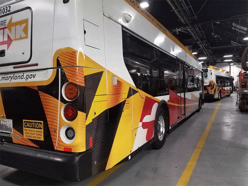 MTA bus wrap completed by Absolute Perfection in Maryland