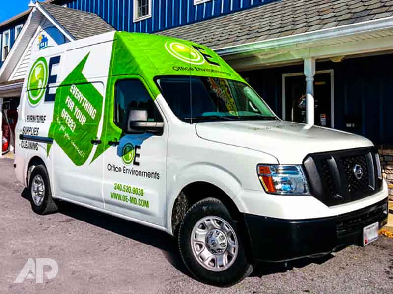 Office Environments NV Fleet Vehicle Wrap Front Right – Custom Branding