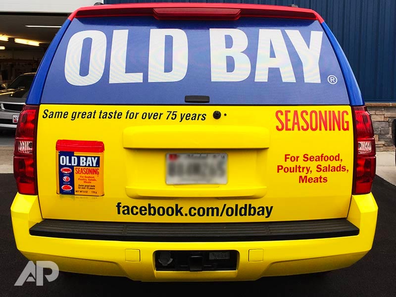 Old Bay Vehicle Wrap Back View