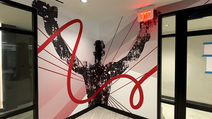 Paste back wallpaper installation on interior wall