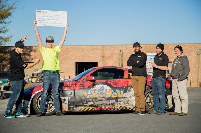 Pokemon-themed vehicle wrap by Absolute Perfection at USSC 2016