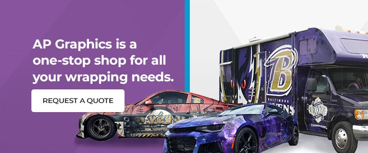 Request a free vehicle wrap quote from AP Wraps for cars and trucks
