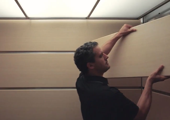 DI-NOC film resurfacing architectural stone and wood surfaces