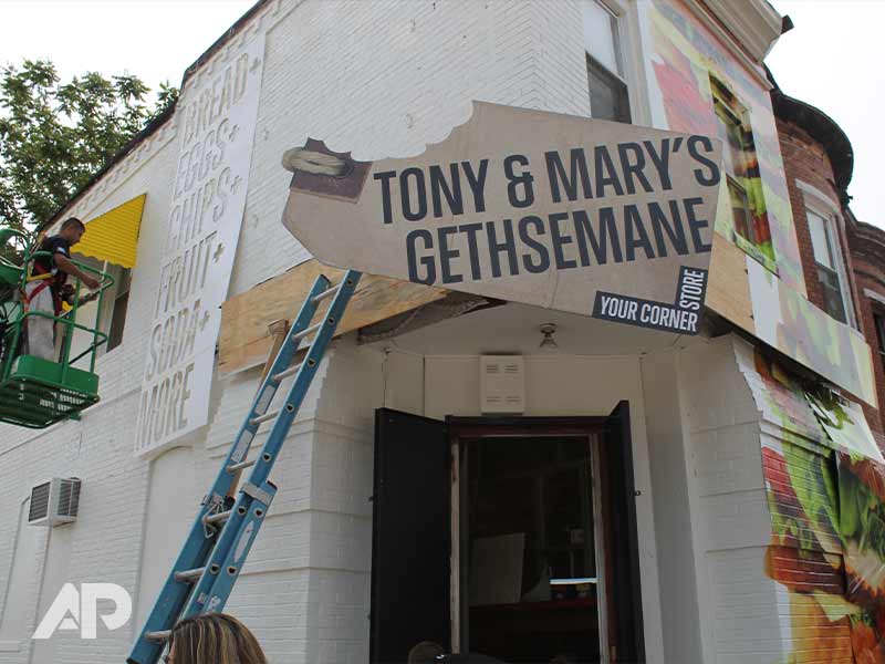 Tony & Mary’s Gethsemane Building Exterior Sign Wrap
