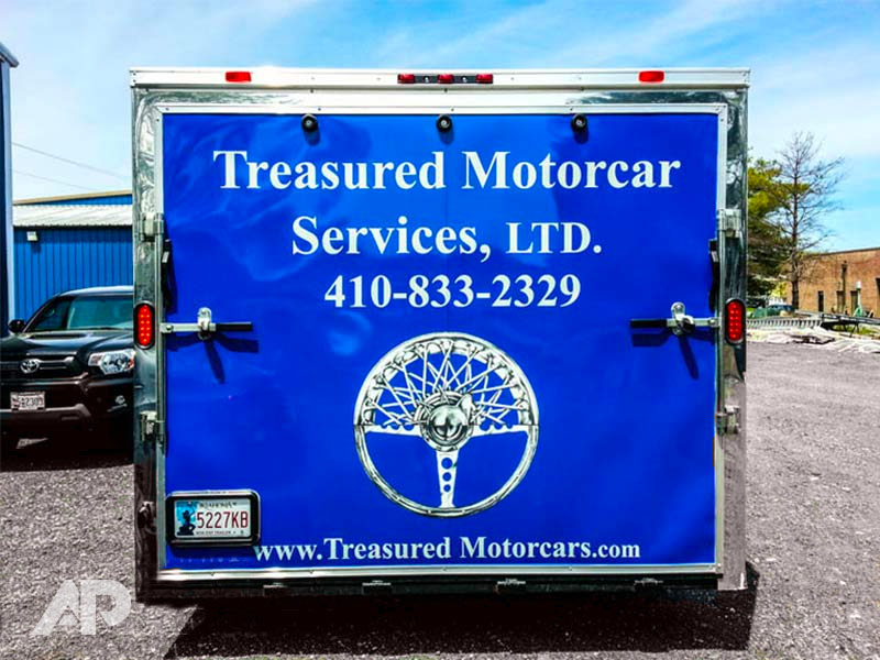 Treasured Motorcar Trailer Wrap Back View