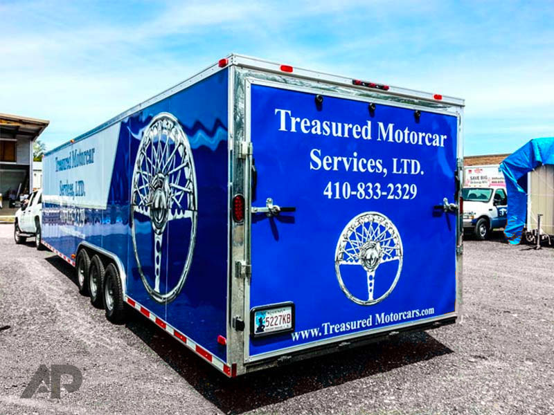Treasured Motorcar Trailer Wrap Left-Back View