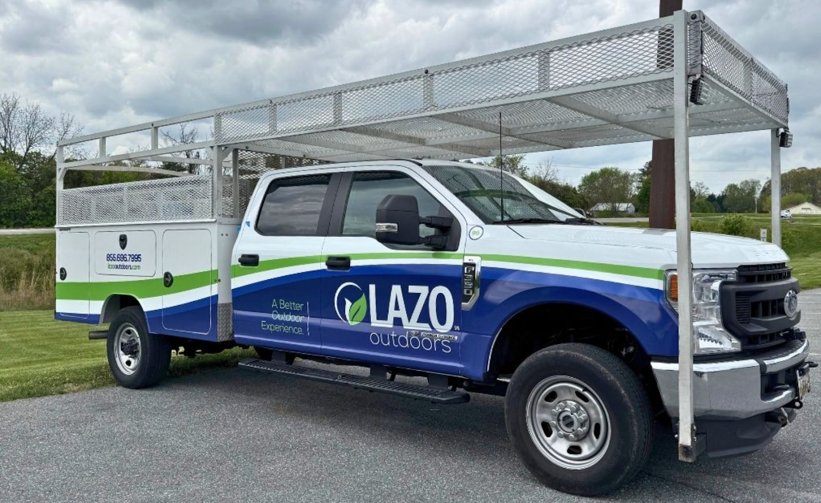 An example of a commercial vehicle wrap on a truck.