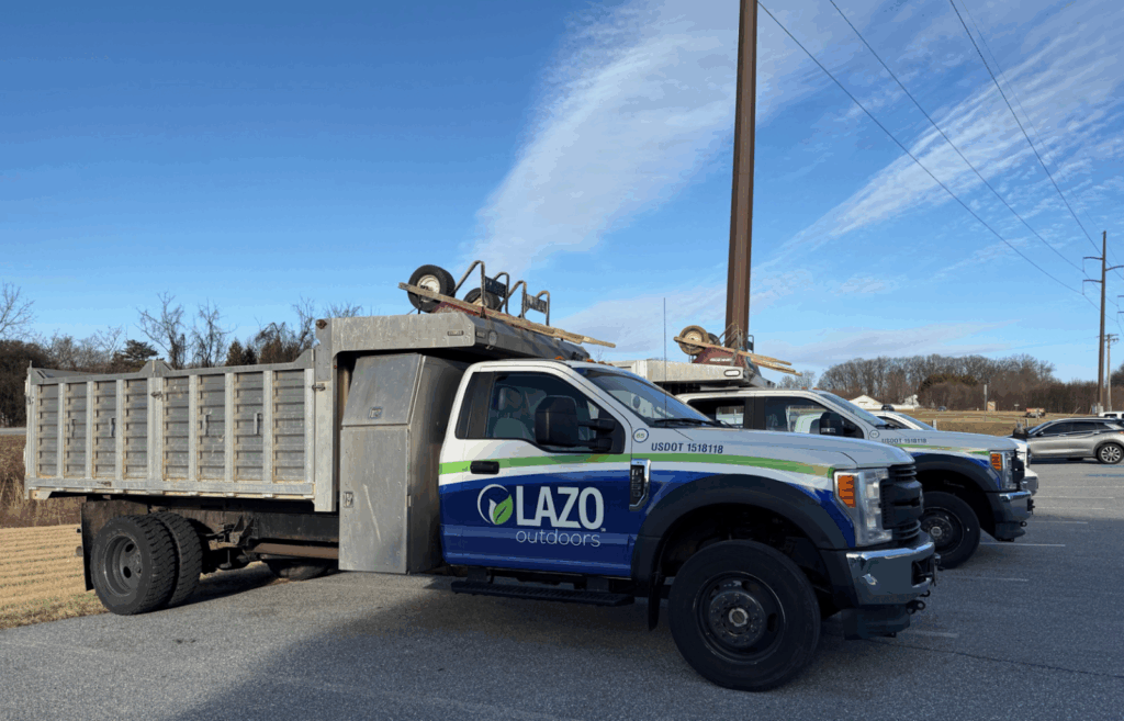 Work truck wraps on the Lazo Outdoors truck.