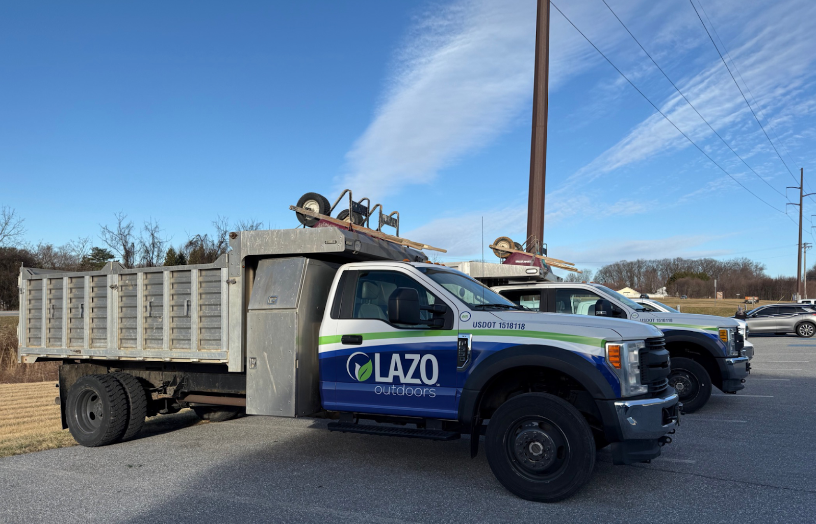 Work truck wraps on the Lazo Outdoors truck.