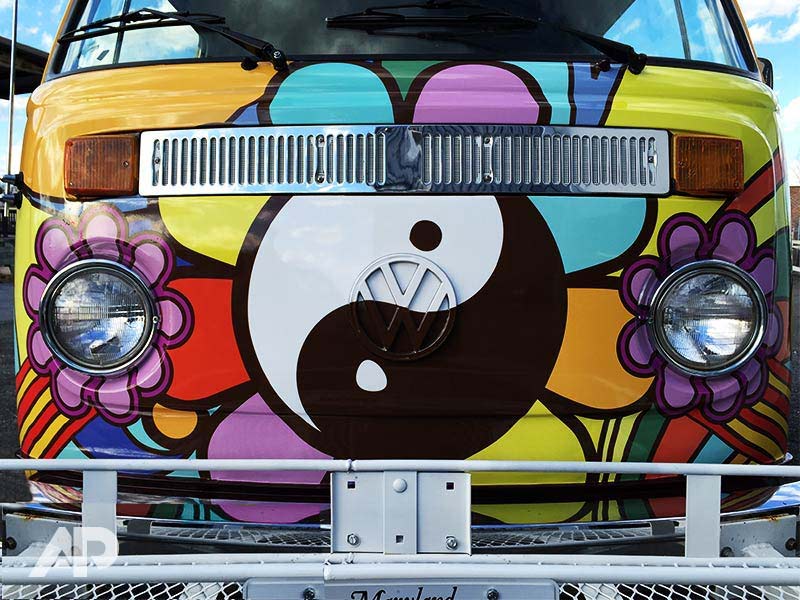 1973 Volkswagen Yellow Submarine custom wrap front view