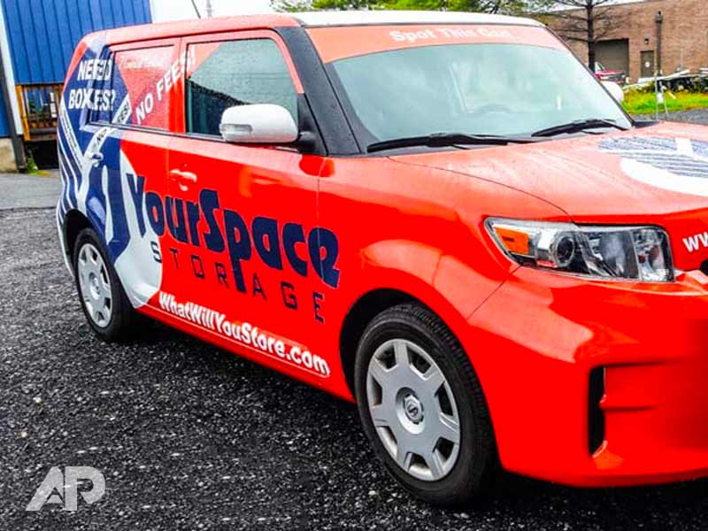 Your Space Storage Truck Wrap Front-Left View