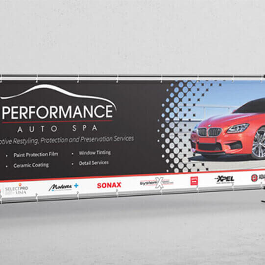 Vinyl banners for outdoor branding and promotion